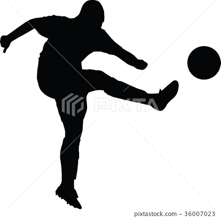 450x444 Soccer Women Silhouette. Girl Player Vector