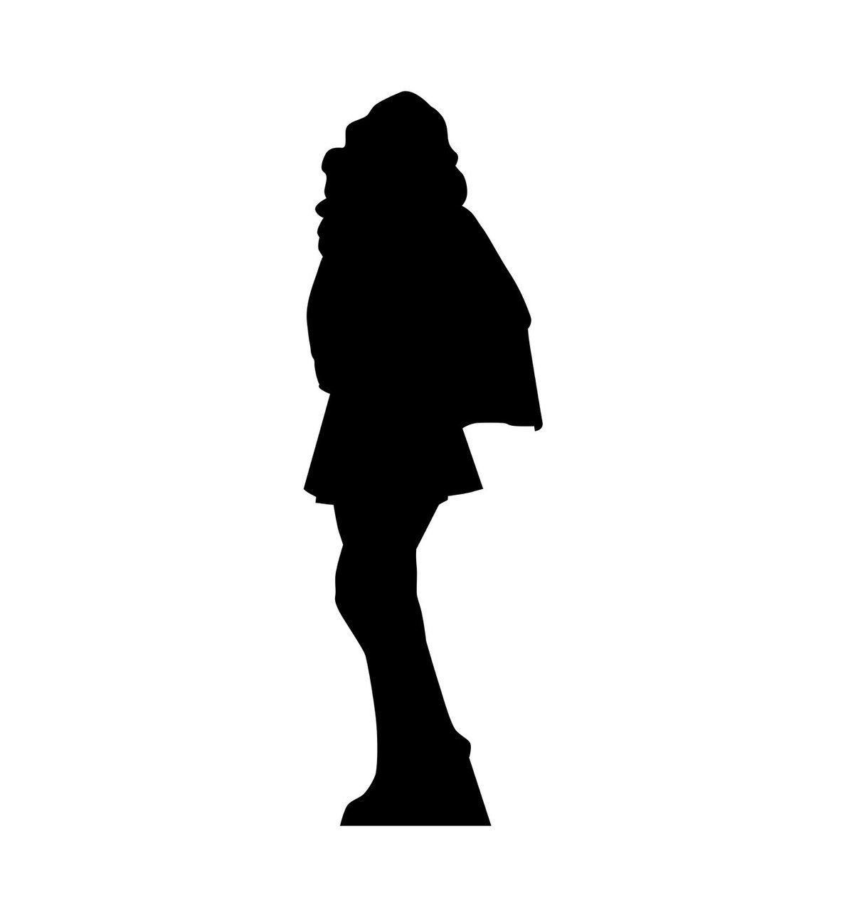 1199x1280 Life Size Superhero Girl Silhouette Cardboard Standup Cardboard