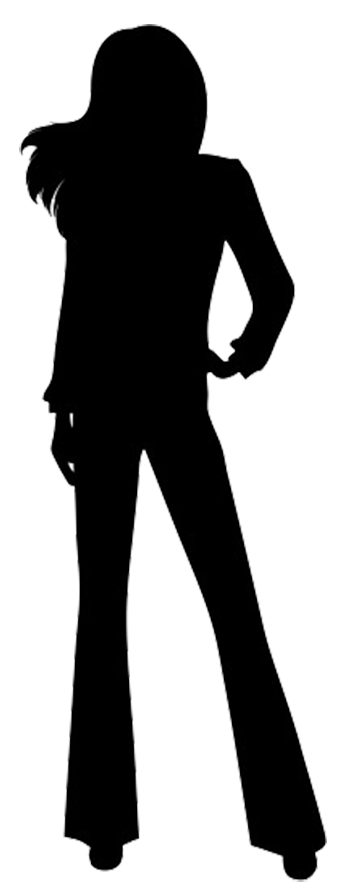 Girl Standing Silhouette at GetDrawings | Free download