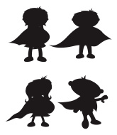 165x190 Superhero Character Silhouettes Superhero Classroom