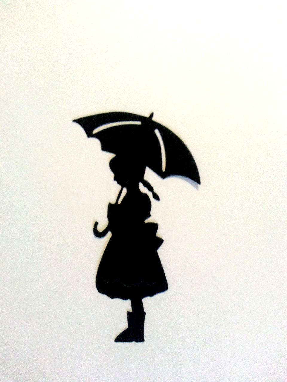 960x1280 Little Girl Under Umbrella Paper Die Cuts Scrapbook, Cupcakes