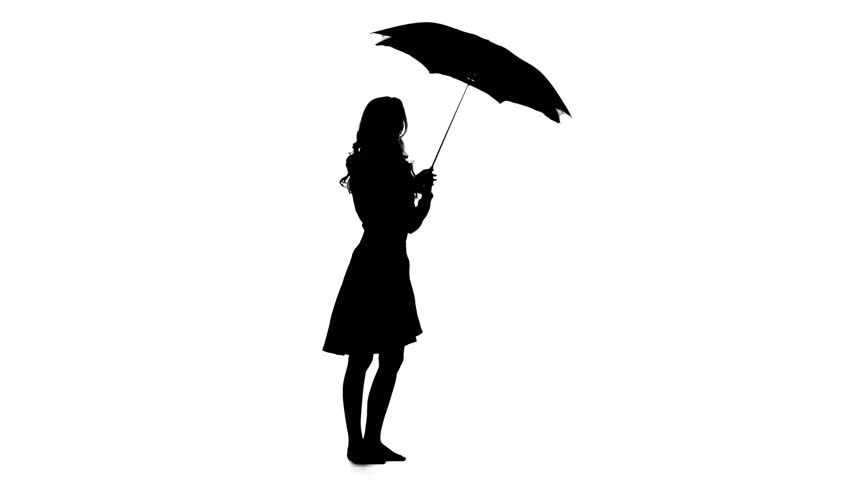 Girl Under Umbrella Silhouette at GetDrawings | Free download Dancing With Umbrella Silhouette