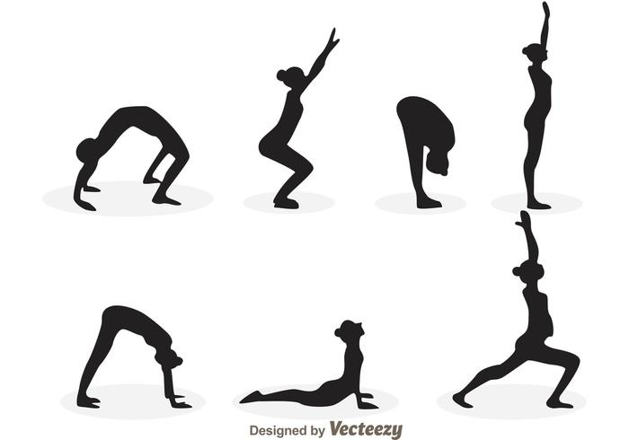 700x490 Yoga Girl Silhouette Vectors