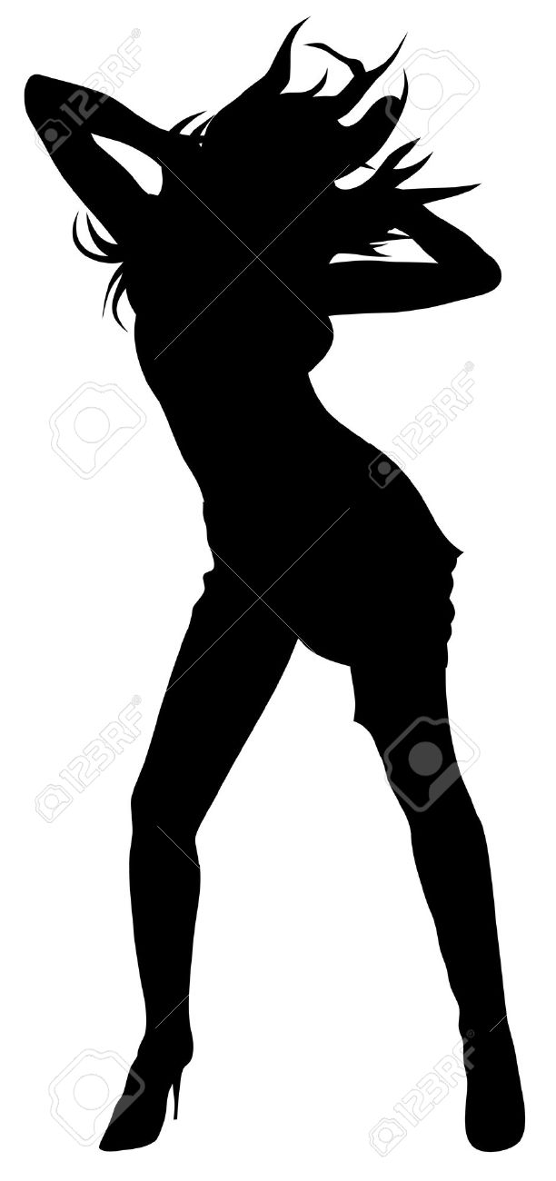 612x1300 Girl Silhouette Clipart