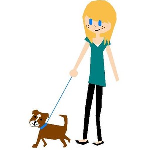 300x300 Woman Dog Walking Clipart