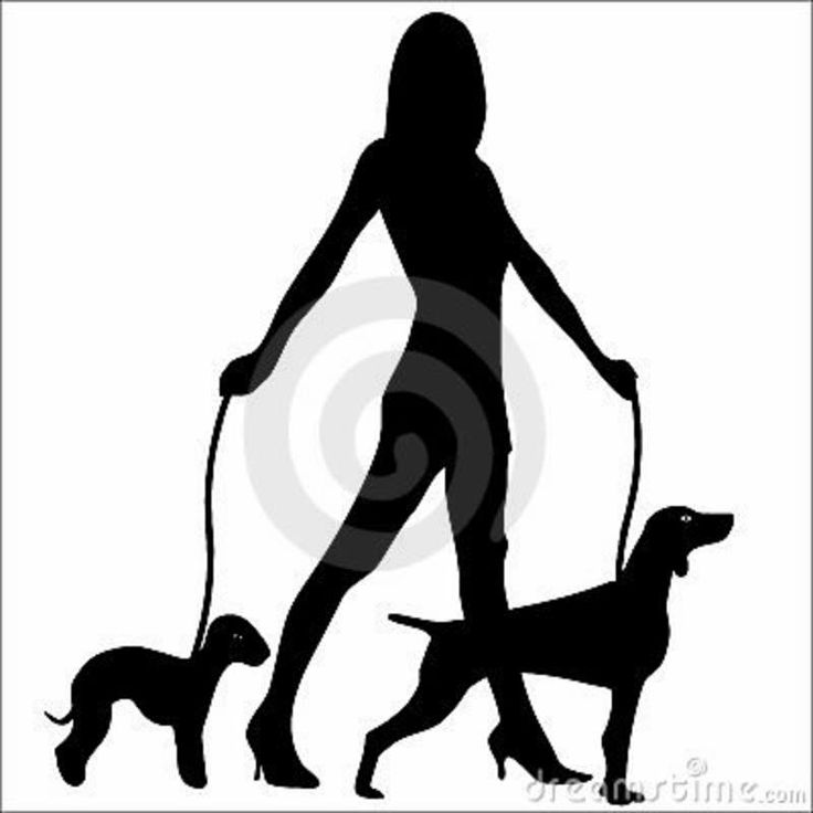 736x736 Lady Walking Dog Silhouette Clipart
