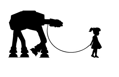 Girl Walking Silhouette