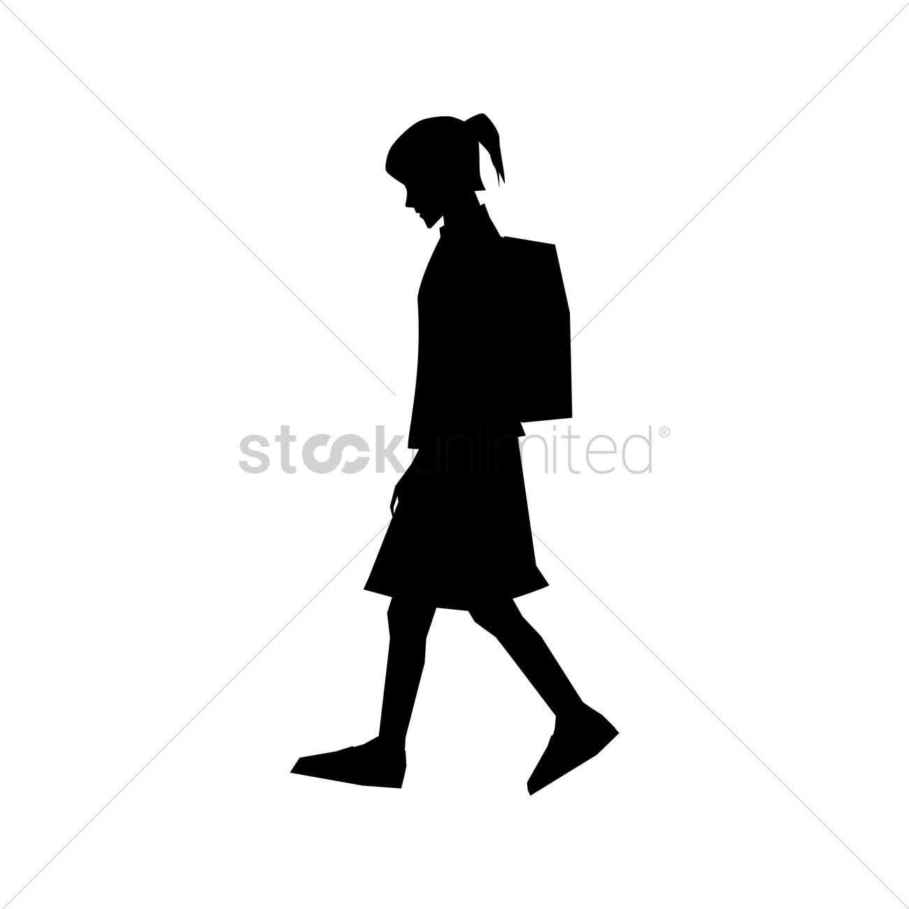 1300x1300 Girl Silhouette Design Vector Image