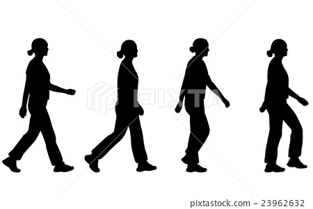 450x301 Girl Walking Silhouettes