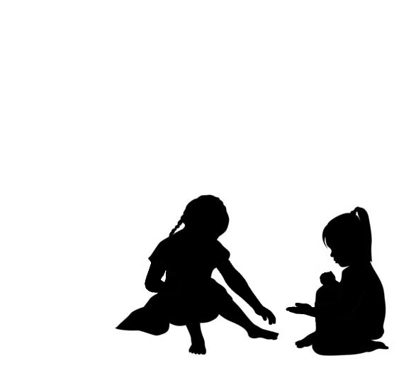 587x526 Young Girl Silhouette Balloon
