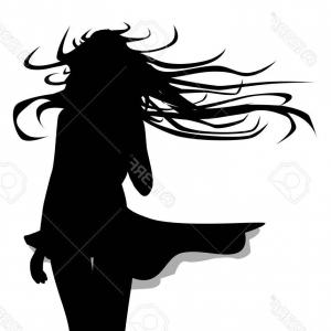300x300 Photostock Vector Vector Illustration With Beautiful Long Hair
