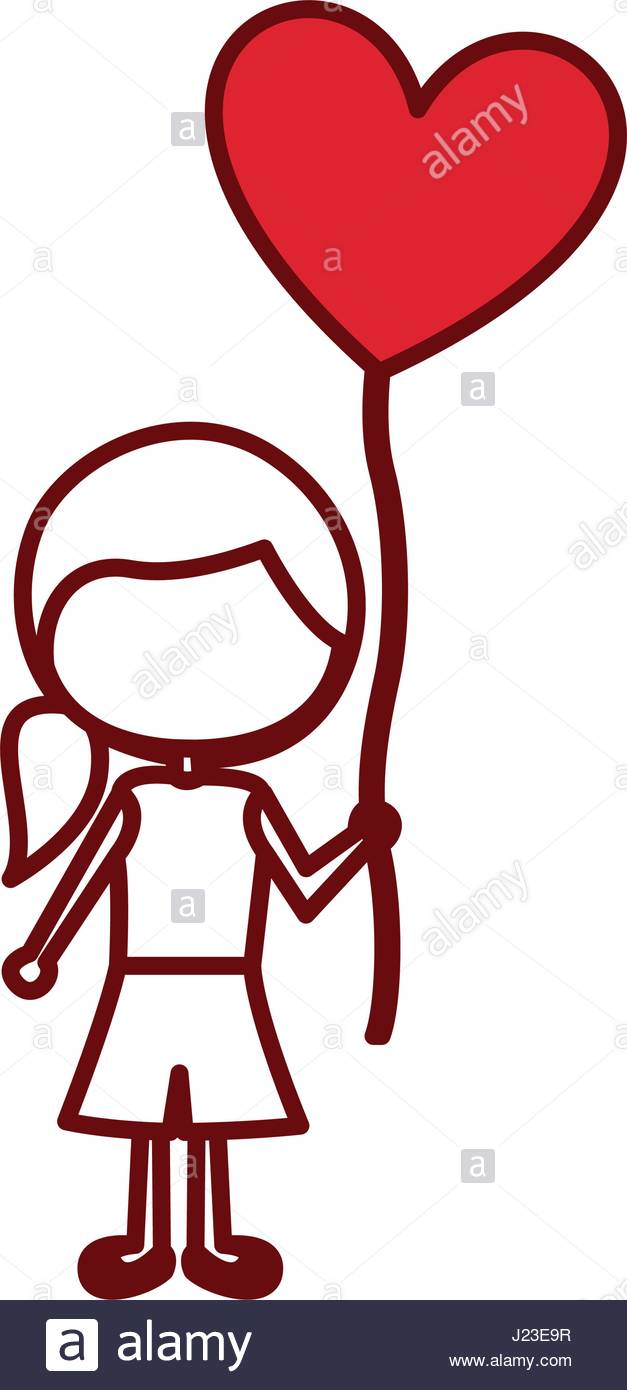 627x1390 Red Silhouette Of Caricature Faceless Girl With Short Pants