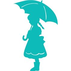 236x236 Boy Silhouette With Umbrella Image