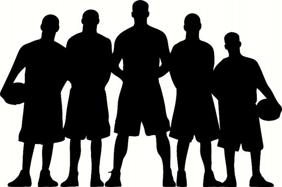 570x379 Girls Basketball Team Silhouette
