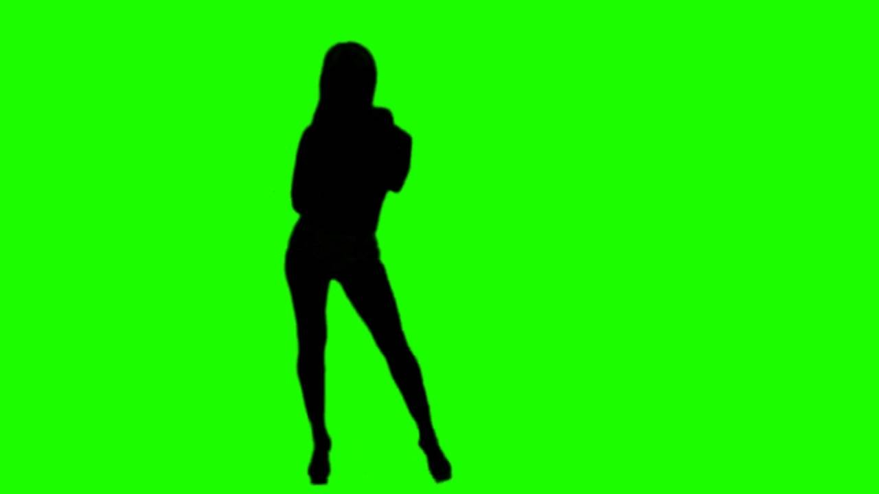 1280x720 Free Hd Green Screen Dancing Girls Silhouette 01