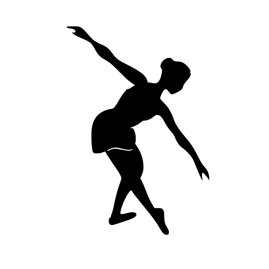 900x900 Girl Dance Silhouette Wall Stickers Dancing Girls Decorative
