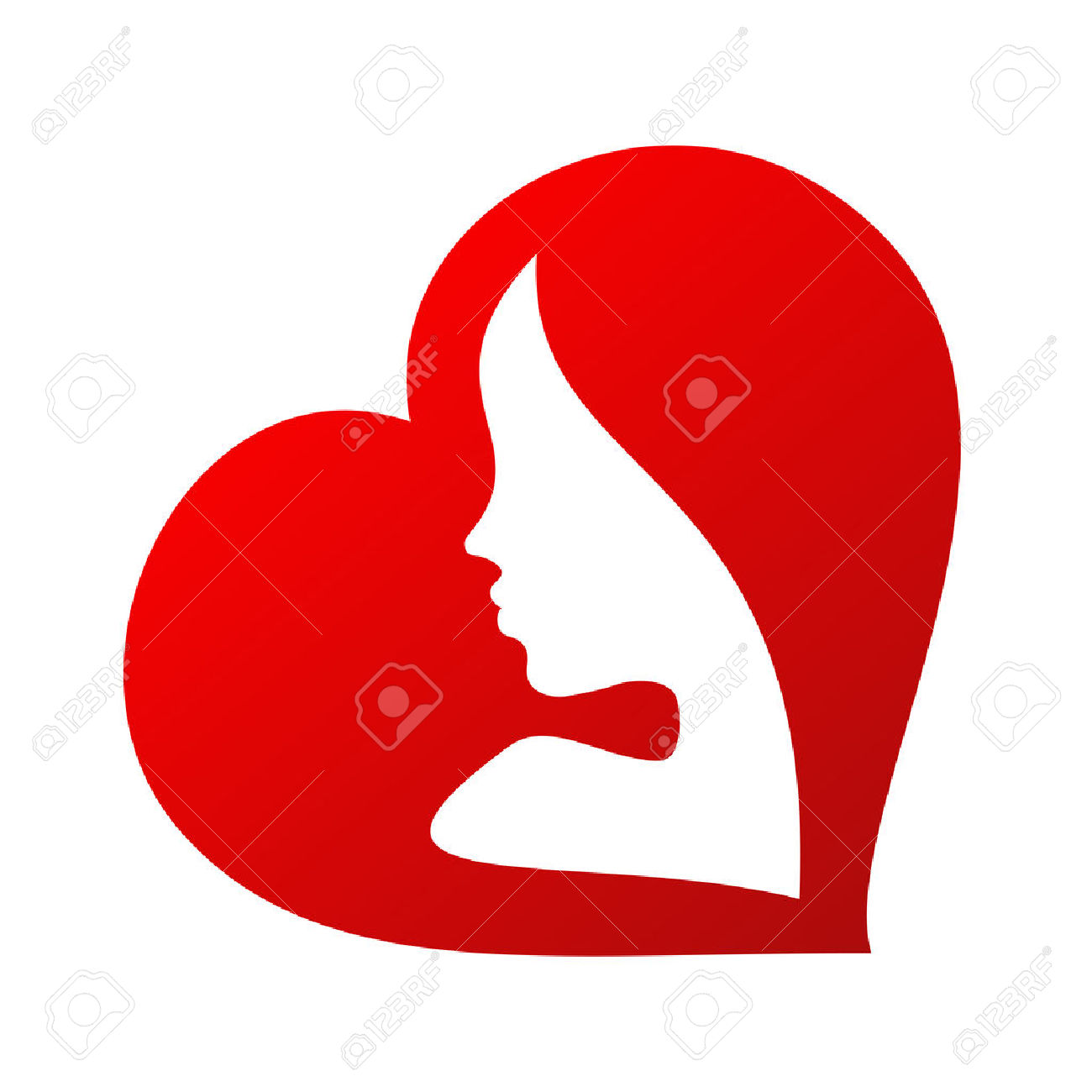 1300x1300 Heart With Girl Face Clipart Collection