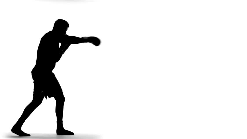 852x480 Boxing Silhouette (Slow Motion) Stock Footage Video 853489