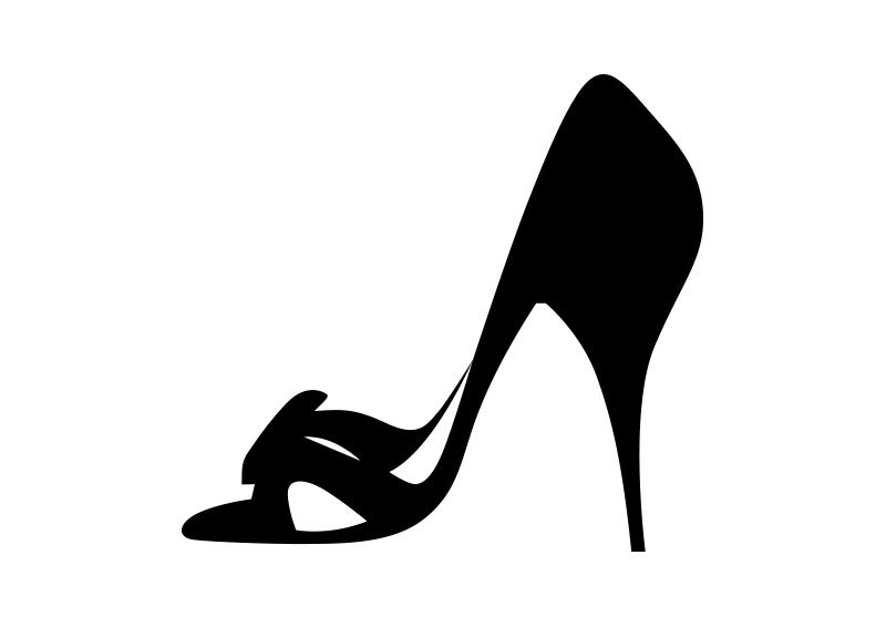 800x566 High Heel Shoe Vector Silhouette Vector Silhouettes