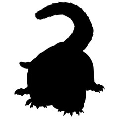 240x240 Sugar Glider Silhouette Vector Graphics