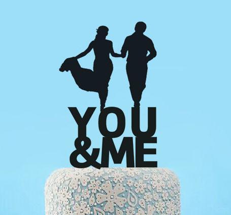 455x424 Glitter Wedding Cake Topper Couple Silhouette Bride Amp Groom,you