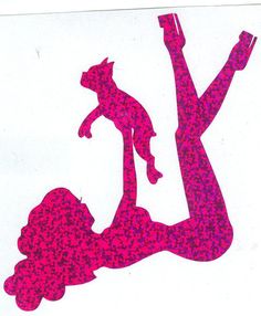 236x286 Rabbit And Pin Up Silhouette Red Glitter Vinyl By Dangersjones