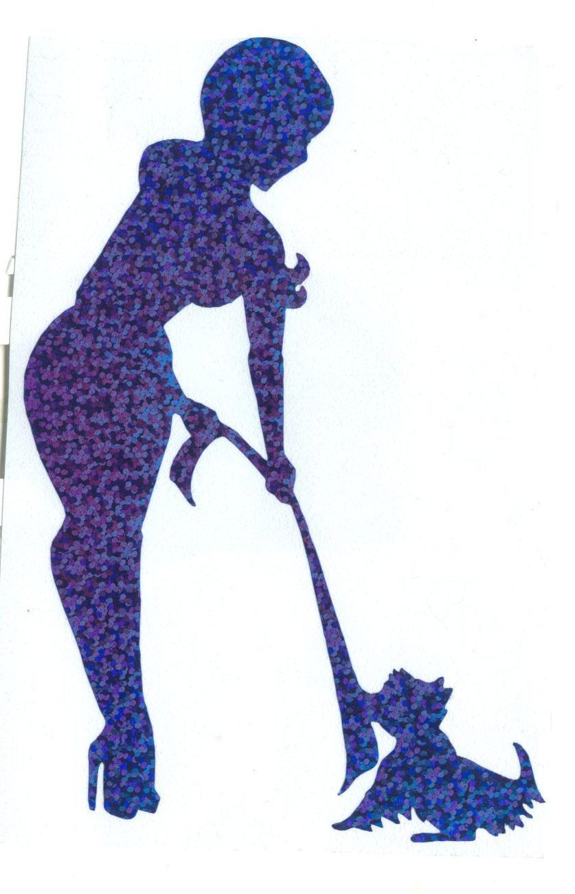 837x1301 Yorkie And Pin Up Silhouette Silver Glitter Vinyl By Dangersjones