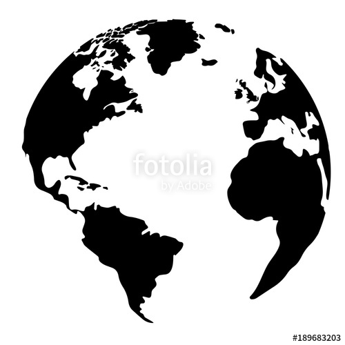 500x500 Silhouette Of A Globe Stock Image And Royalty Free Vector Files
