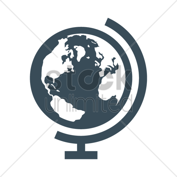 600x600 Globe Stand Icon Vector Image