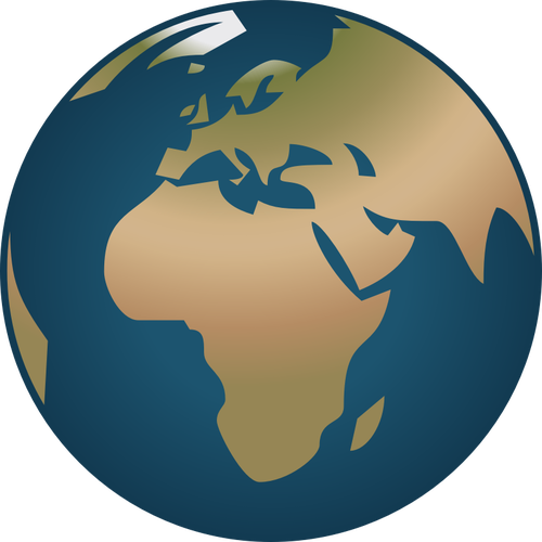 500x500 Simple Globe Facing Europe And Africa Vector Illustration Public