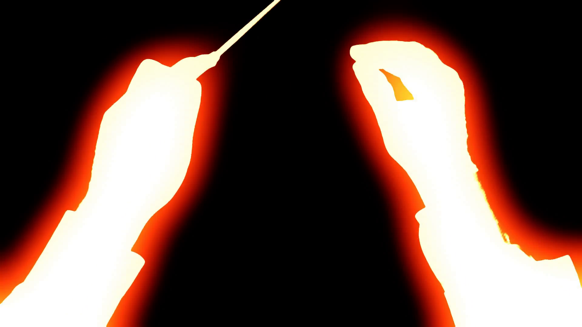 1920x1080 Zombie Glow Orchestra Hands Silhouette. Silhouette Shot