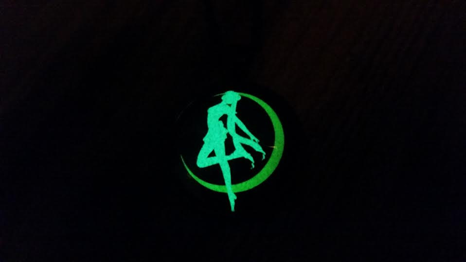 958x539 Glowing Sailor Moon Necklace, Glow In The Dark Luna Pose Pendant