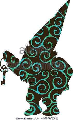 282x470 Silhouette Of Fairy Tale Dwarf Gnome With Pickaxe Silhouetted
