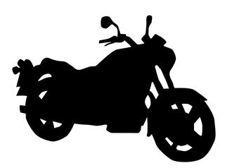 320x238 Motorcycle Silhouette 1 Decal Sticker