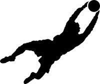 200x168 The Set Of Soccer Goalkeeper Silhouette Birthday Party