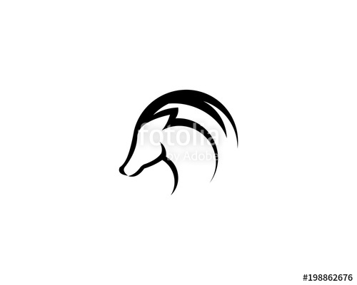 500x400 Goat Head Silhouette Logo Stock Image And Royalty Free Vector