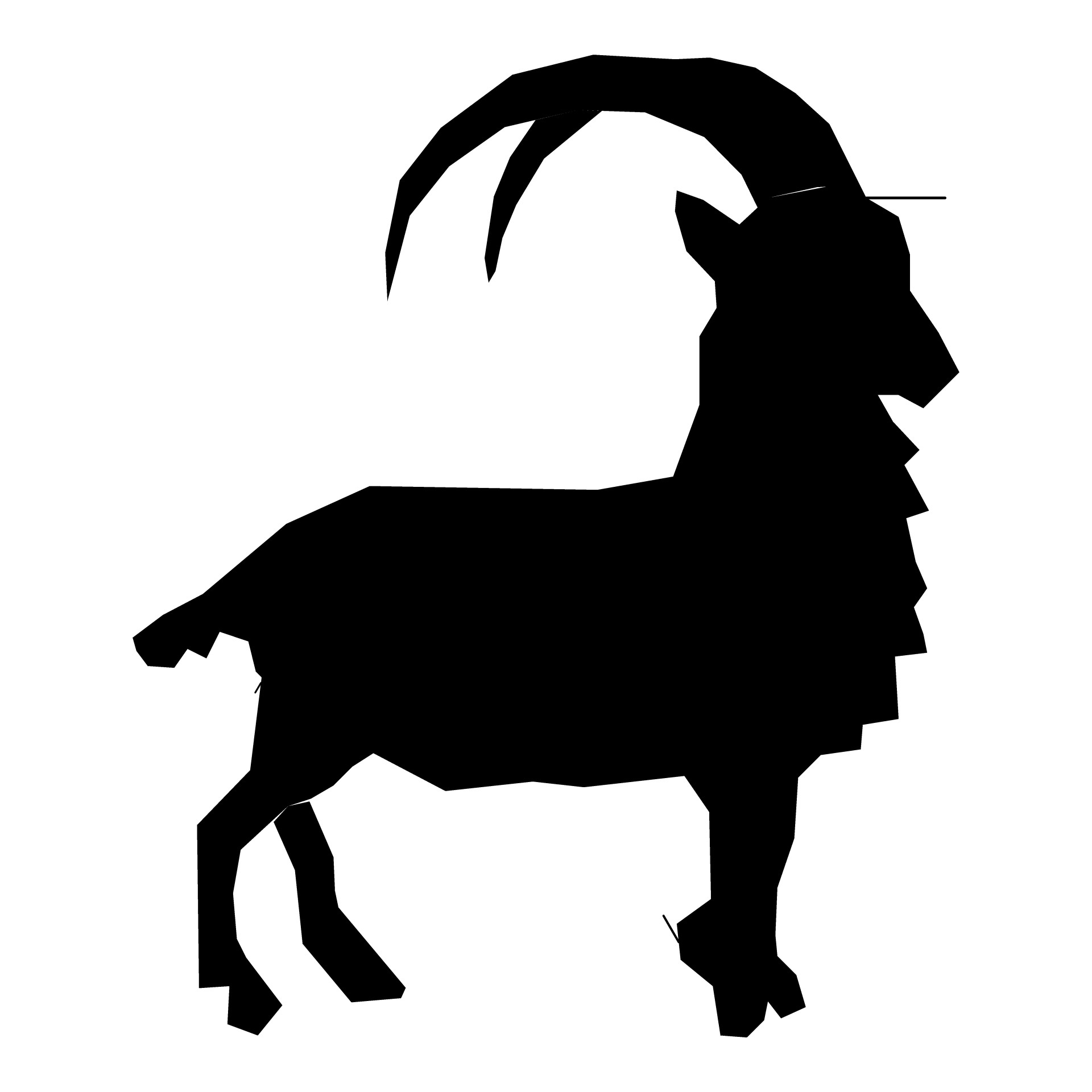 1920x1920 Silhouette Goat Free Stock Photo