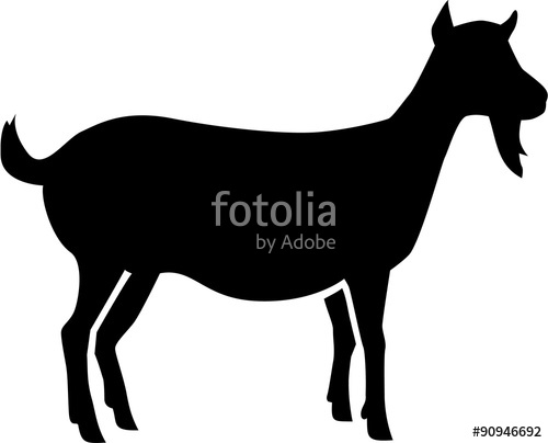 500x404 Female Goat Silhouette Stock Image And Royalty Free Vector Files