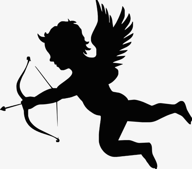 650x572 Cupid Silhouette, God Of Love, Black, Creative Png Image