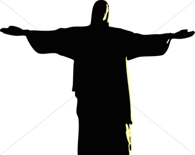 388x307 Jesus Silhouette Clipart