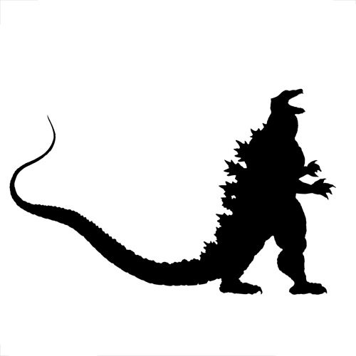 Godzilla Silhouette at GetDrawings | Free download