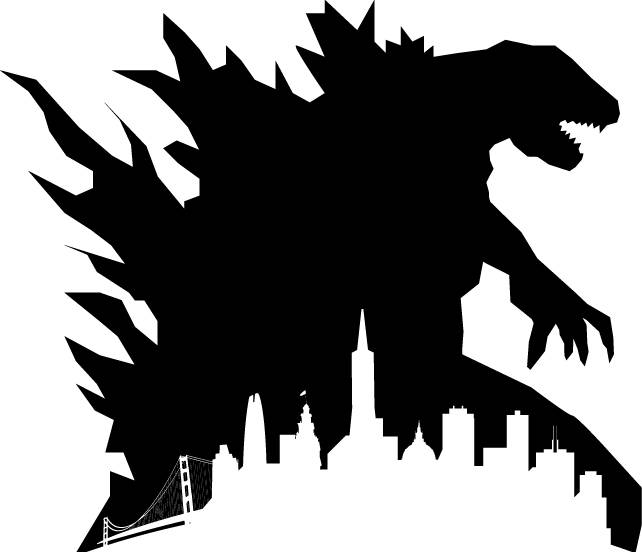 Godzilla Silhouette at GetDrawings | Free download