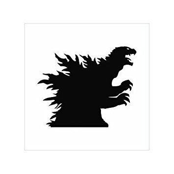 355x355 Godzilla Shadow Gojira Kaiju Silhouette Stickers