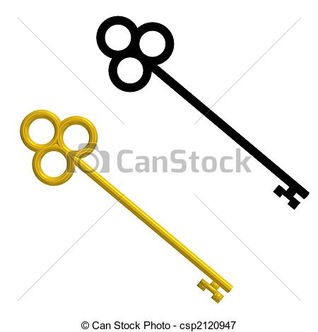 450x470 Gold Key And Black Silhouette Key Picture