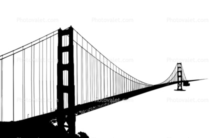 Golden Gate Bridge Silhouette at GetDrawings | Free download