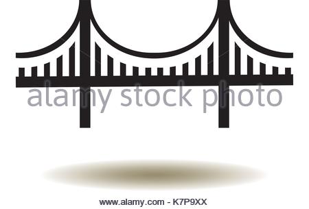 450x305 Vector Illustration Of Golden Gate Bridge Icon Stock Vector Art