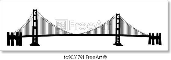 560x197 Free Art Print Of San Francisco Golden Gate Bridge Clip Art. San