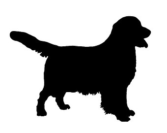 340x270 Golden Retriever V3 Dog Breed Silhouette Custom Die Cut Vinyl