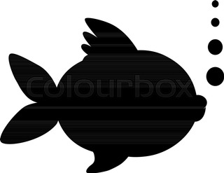 320x247 Silhouette Of Goldfish Stock Vector Colourbox