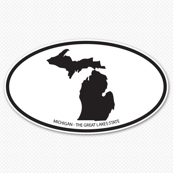 600x600 Michigan Silhouette Sticker Genius